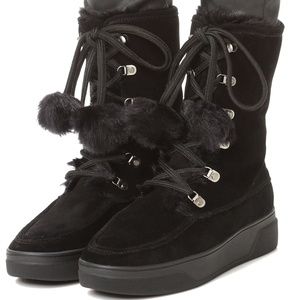 Michael Kors Juno Suede And Fur Boot